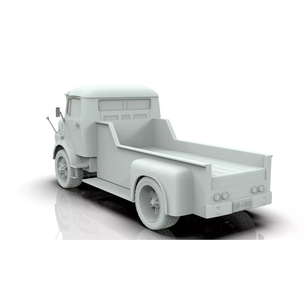 Mercedes-Benz LAK 710 4x4 Custom Pickup 3D Model – Vintage Modular Truck Asset - View 24