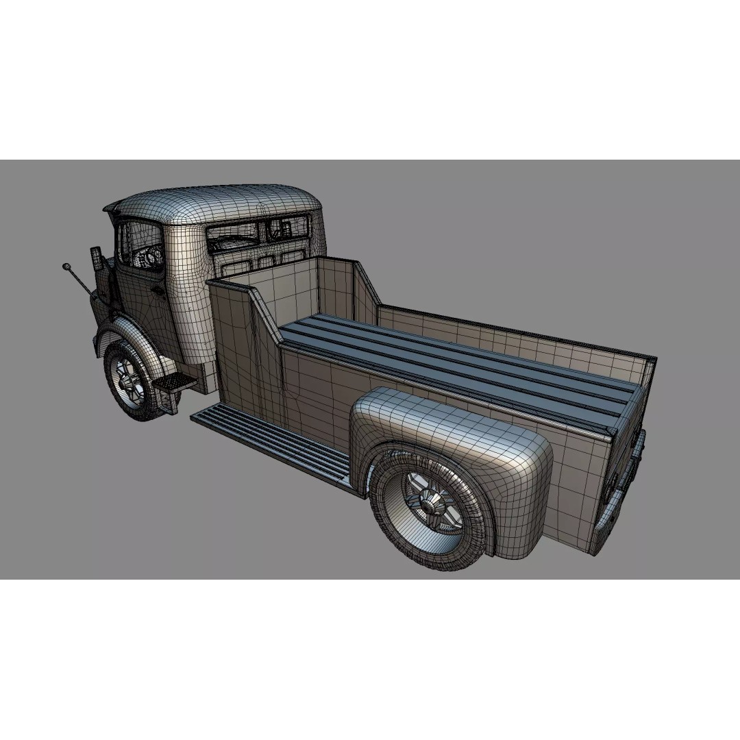 Mercedes-Benz LAK 710 4x4 Custom Pickup 3D Model – Vintage Modular Truck Asset - View 25