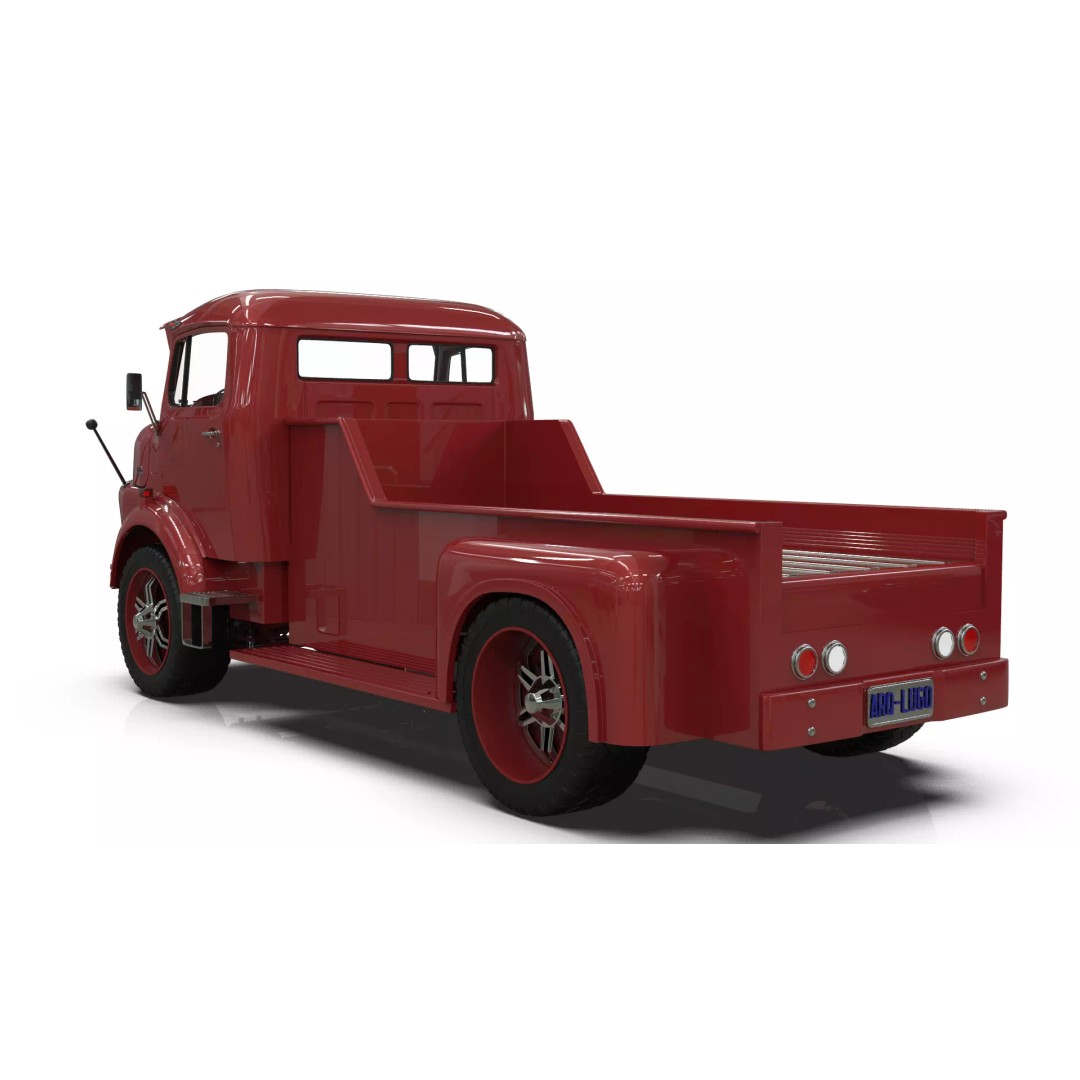 Mercedes-Benz LAK 710 4x4 Custom Pickup 3D Model – Vintage Modular Truck Asset - View 8