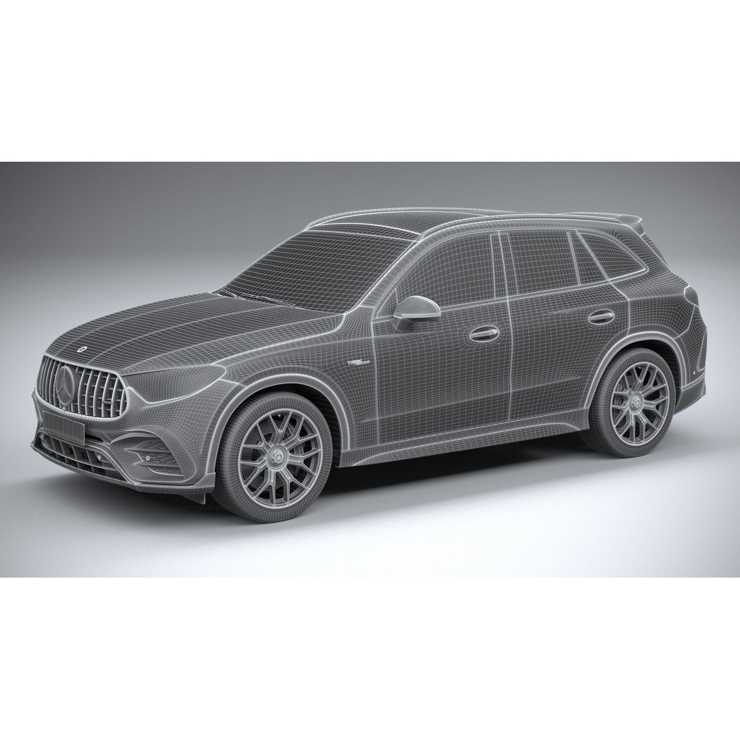 Mercedes-Benz GLC63 S AMG E Performance 2024 3D Model – High Poly Game Asset, FBX, OBJ - View 28