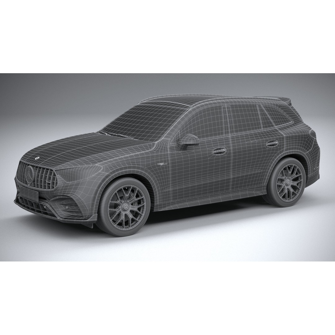 Mercedes-Benz GLC63 S AMG E Performance 2024 3D Model – High Poly Game Asset, FBX, OBJ - View 30