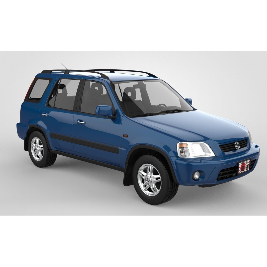Honda CR-V JDM 2001 3D Model – High Poly SUV Asset, FBX, OBJ - View 10