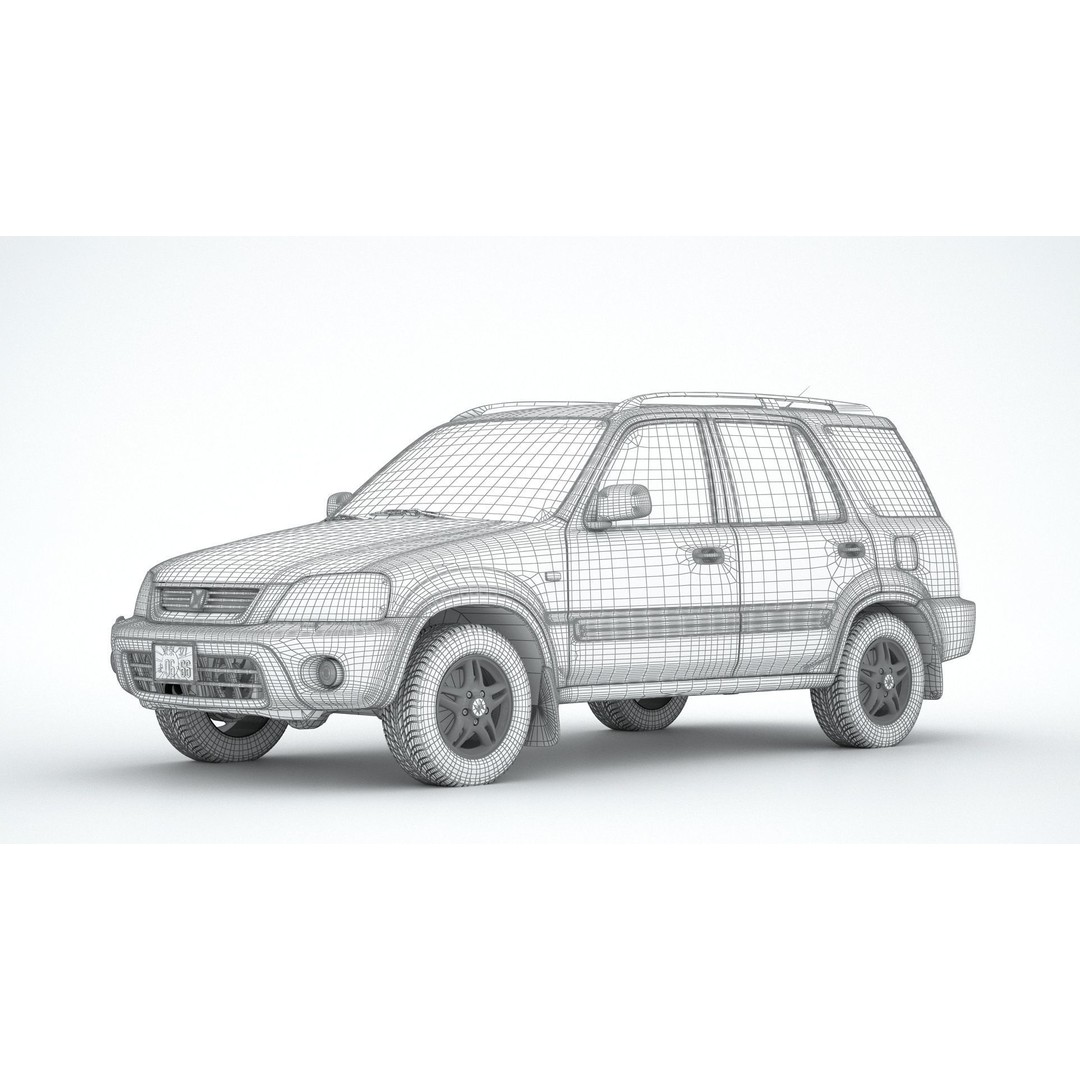 Honda CR-V JDM 2001 3D Model – High Poly SUV Asset, FBX, OBJ - View 12