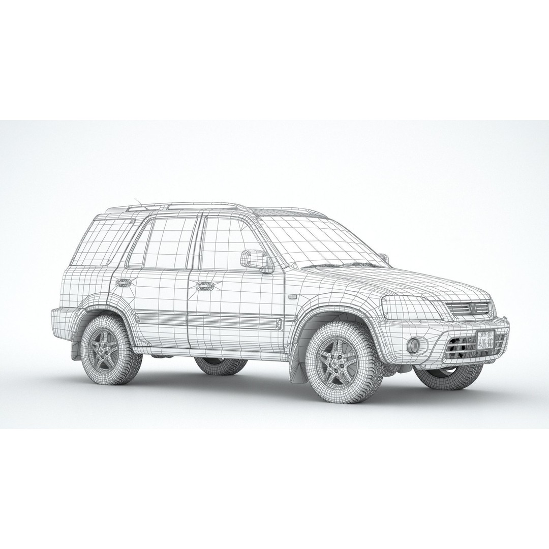 Honda CR-V JDM 2001 3D Model – High Poly SUV Asset, FBX, OBJ - View 13