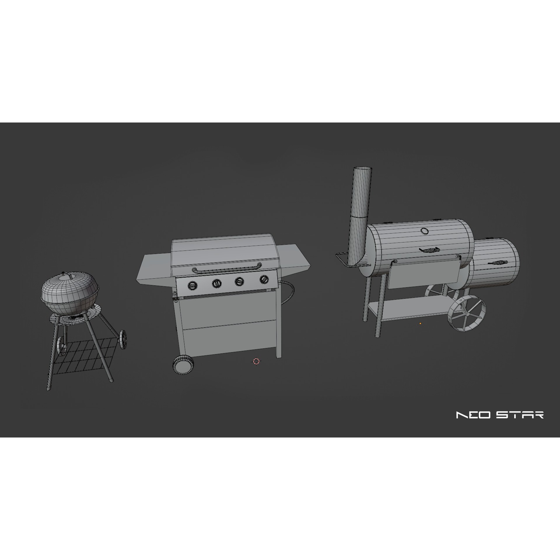 Old Rusty Grills - Low-Poly Game-Ready 3D Model