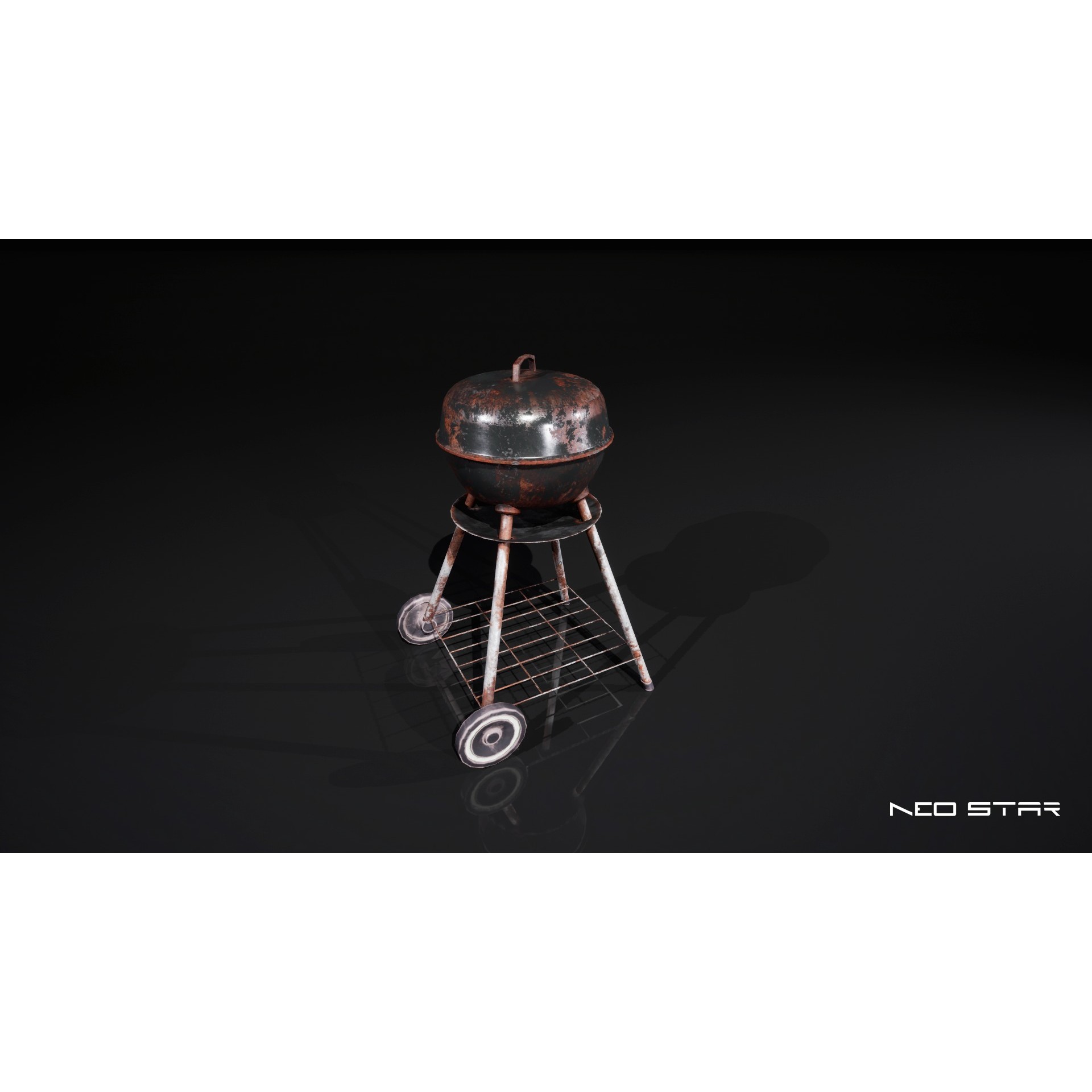 Old Rusty Grills - Low-Poly Game-Ready 3D Model - View 3