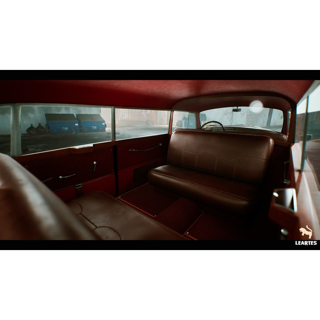 Classic Limousine 3D Model – Driveable Low-Poly Vehicle with Radio System - View 12