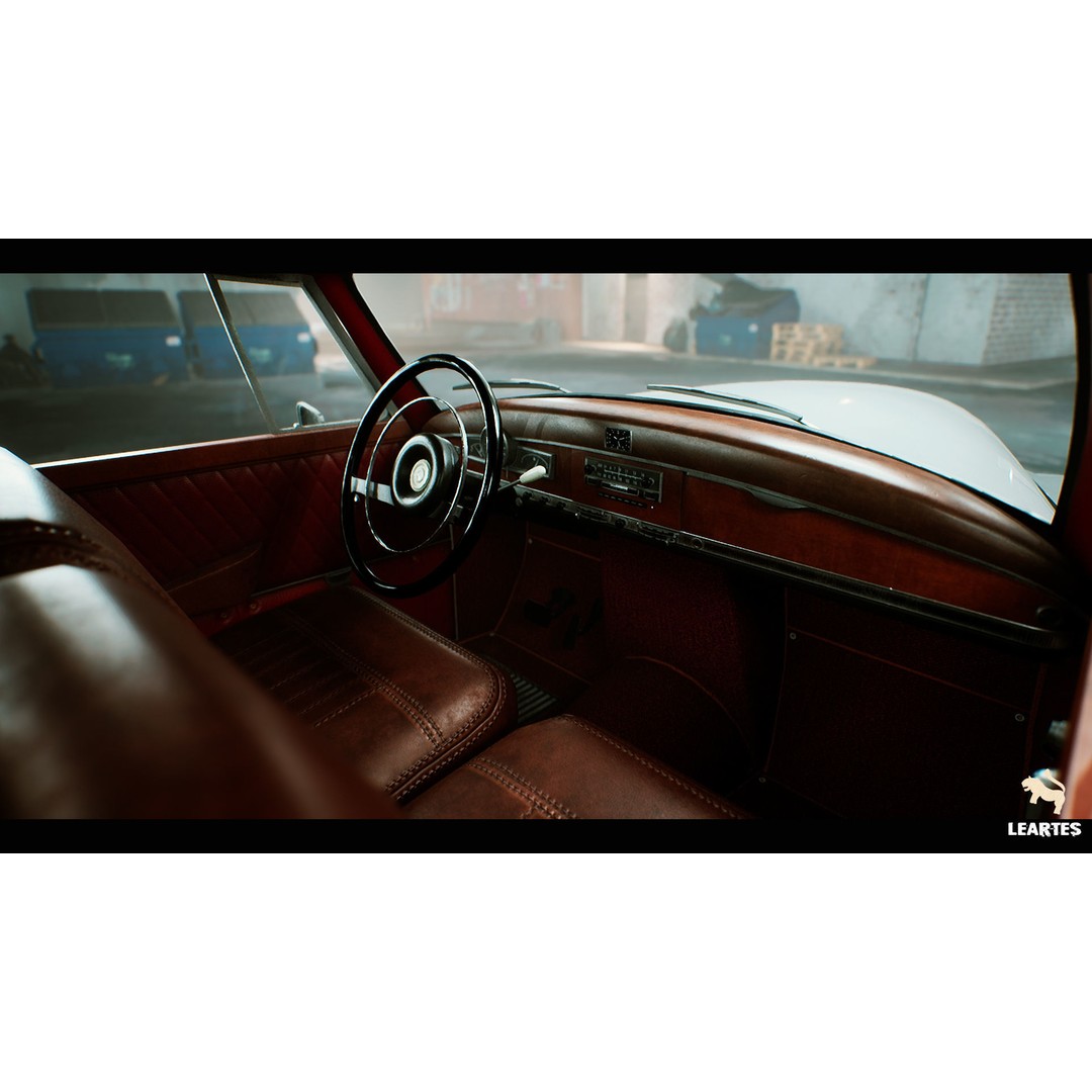 Classic Limousine 3D Model – Driveable Low-Poly Vehicle with Radio System - View 13