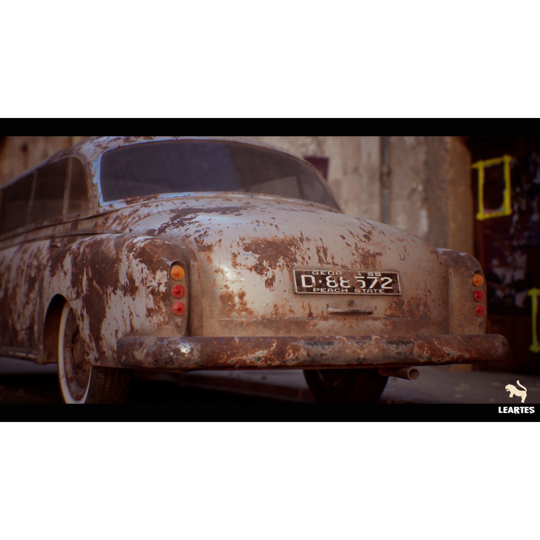 Classic Limousine 3D Model – Driveable Low-Poly Vehicle with Radio System - View 15
