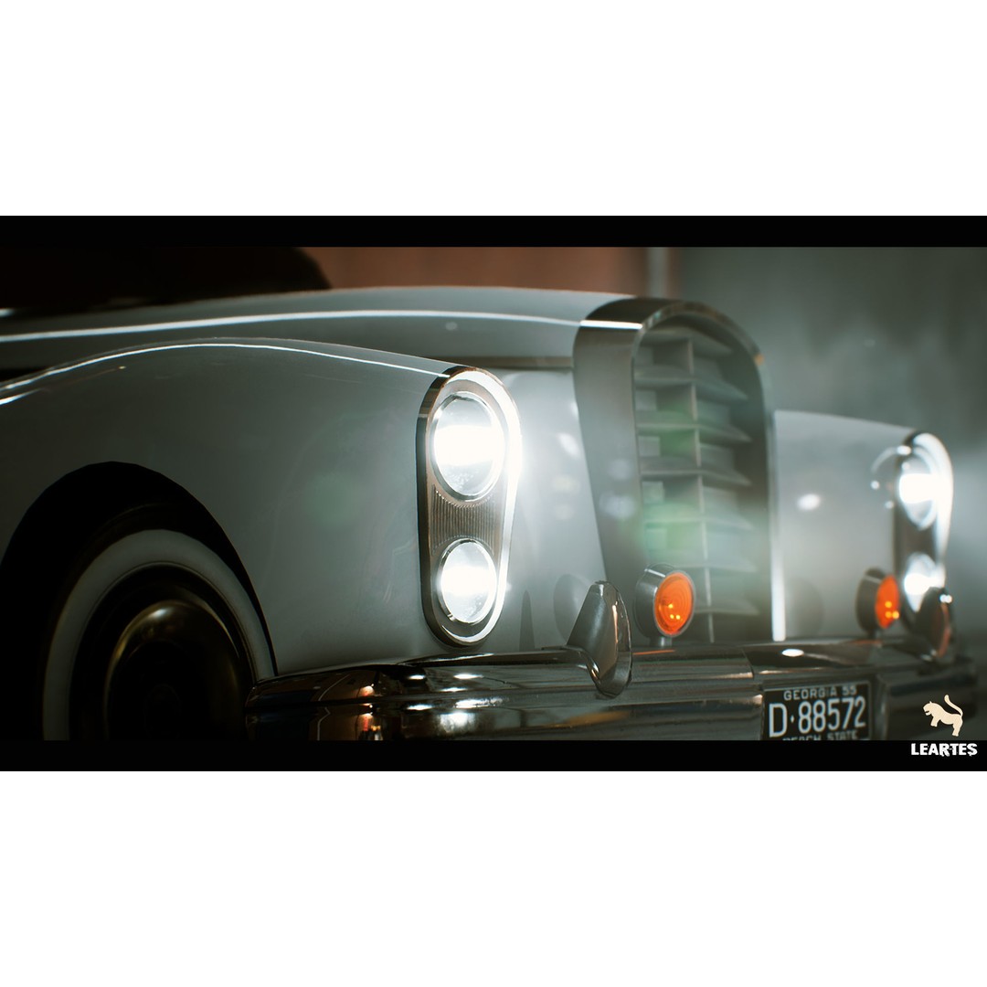 Classic Limousine 3D Model – Driveable Low-Poly Vehicle with Radio System - View 7