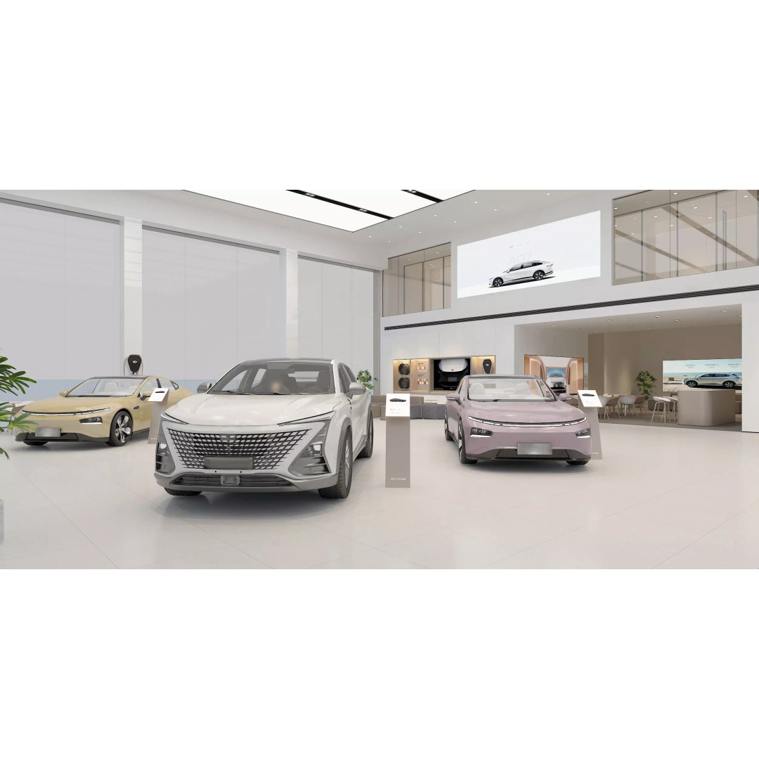 Car Dealership 3D Model – Realistic Exterior Building, FBX, OBJ - View 2