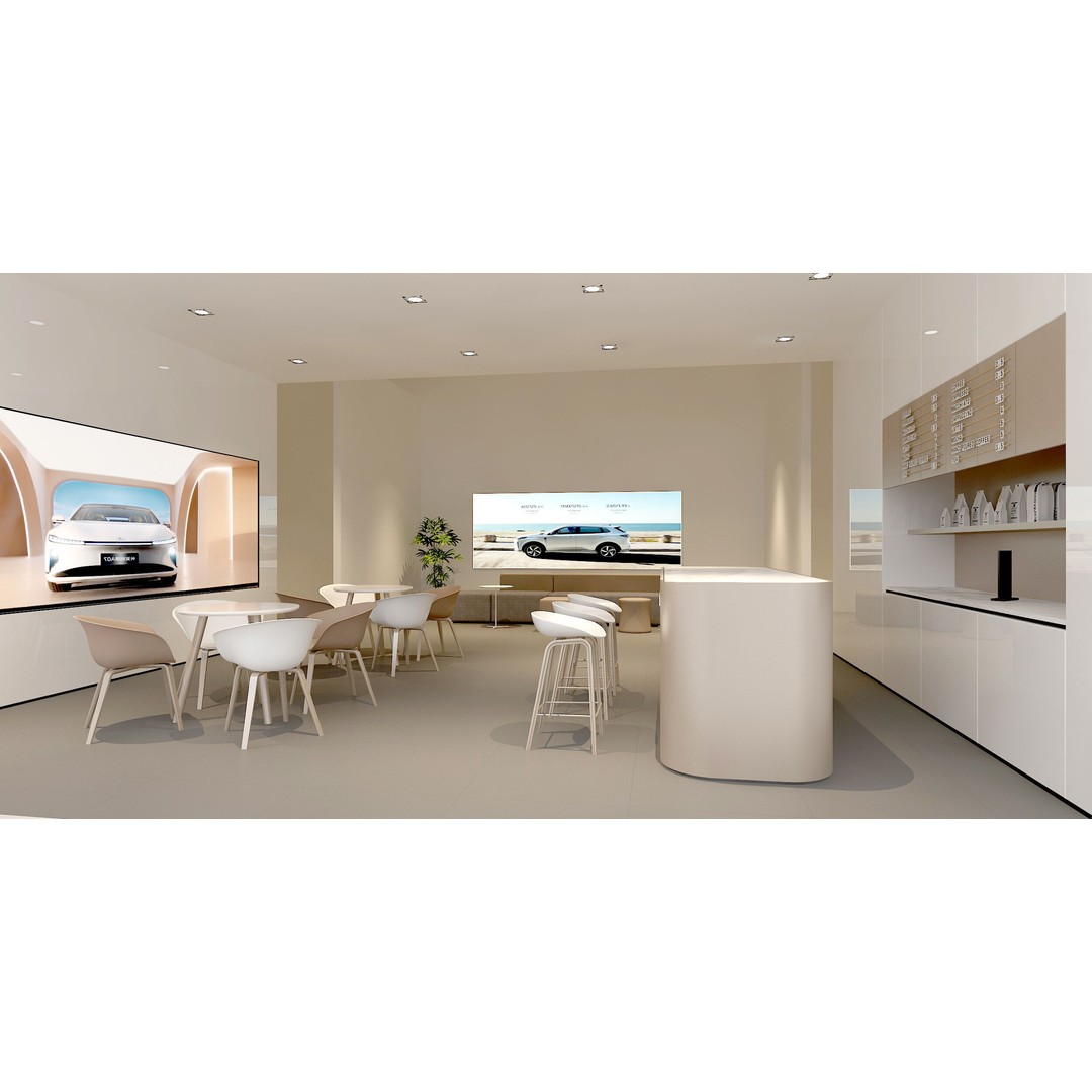 Car Dealership 3D Model – Realistic Exterior Building, FBX, OBJ - View 4