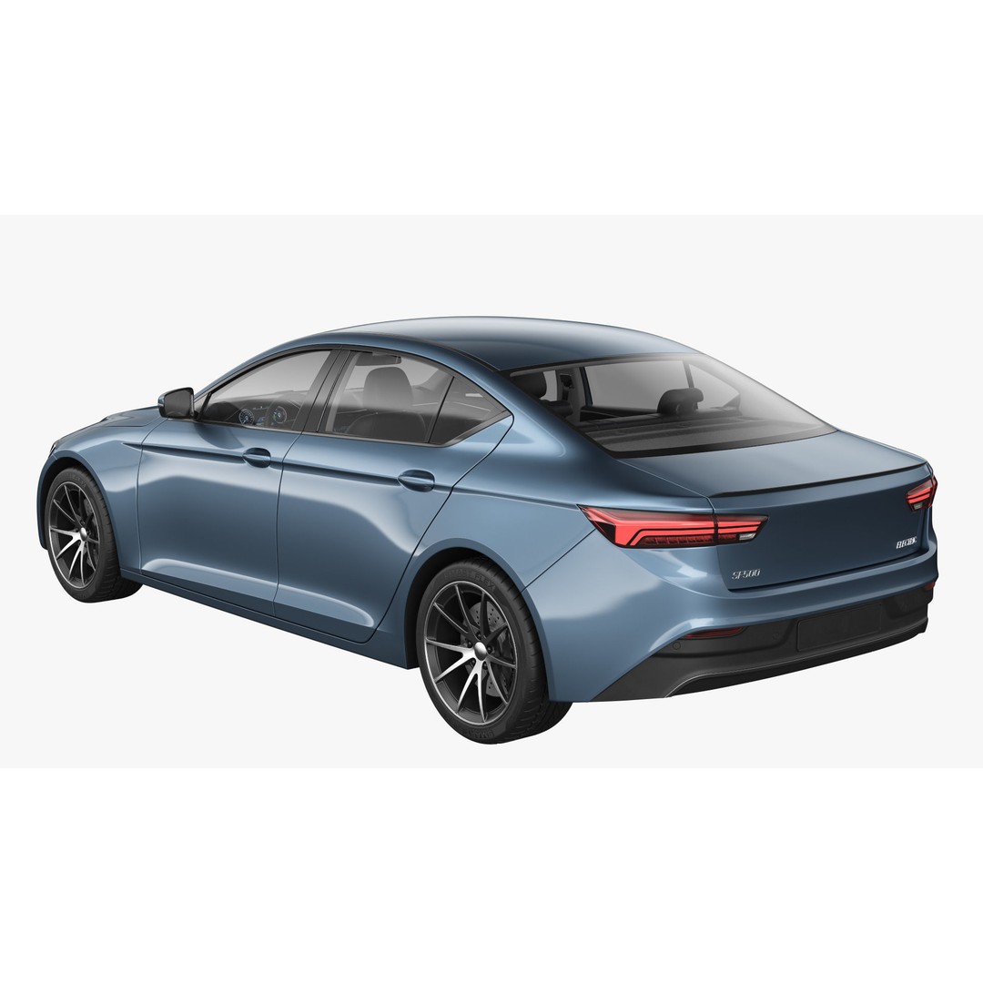 Generic Electric Car 3D Model – Subdivision Ready, FBX, Blender - View 10