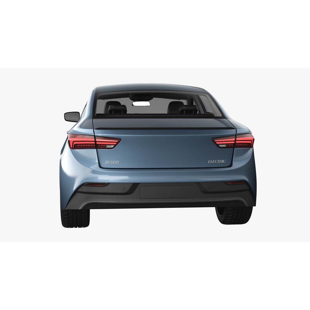 Generic Electric Car 3D Model – Subdivision Ready, FBX, Blender - View 12