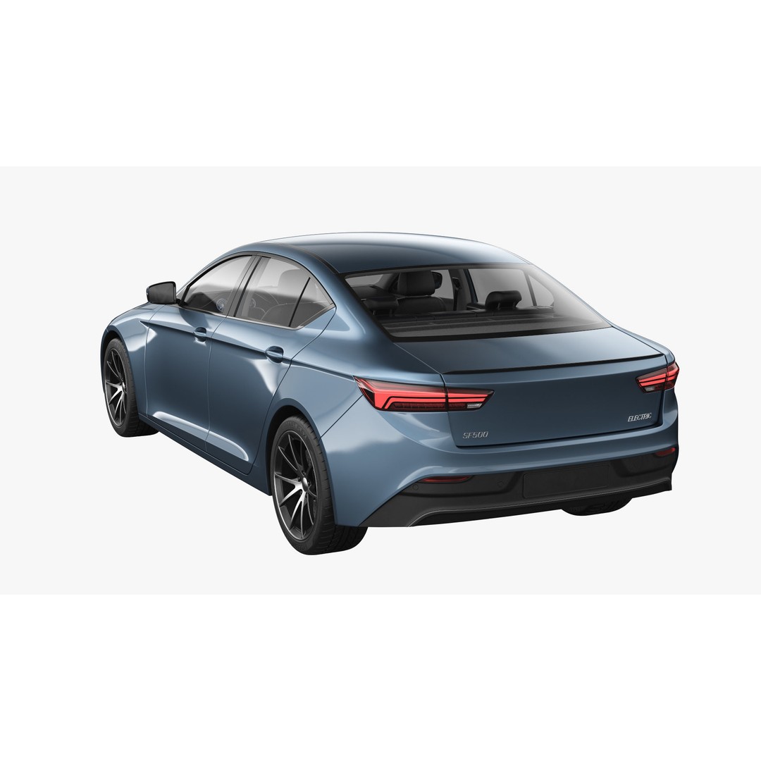 Generic Electric Car 3D Model – Subdivision Ready, FBX, Blender - View 15