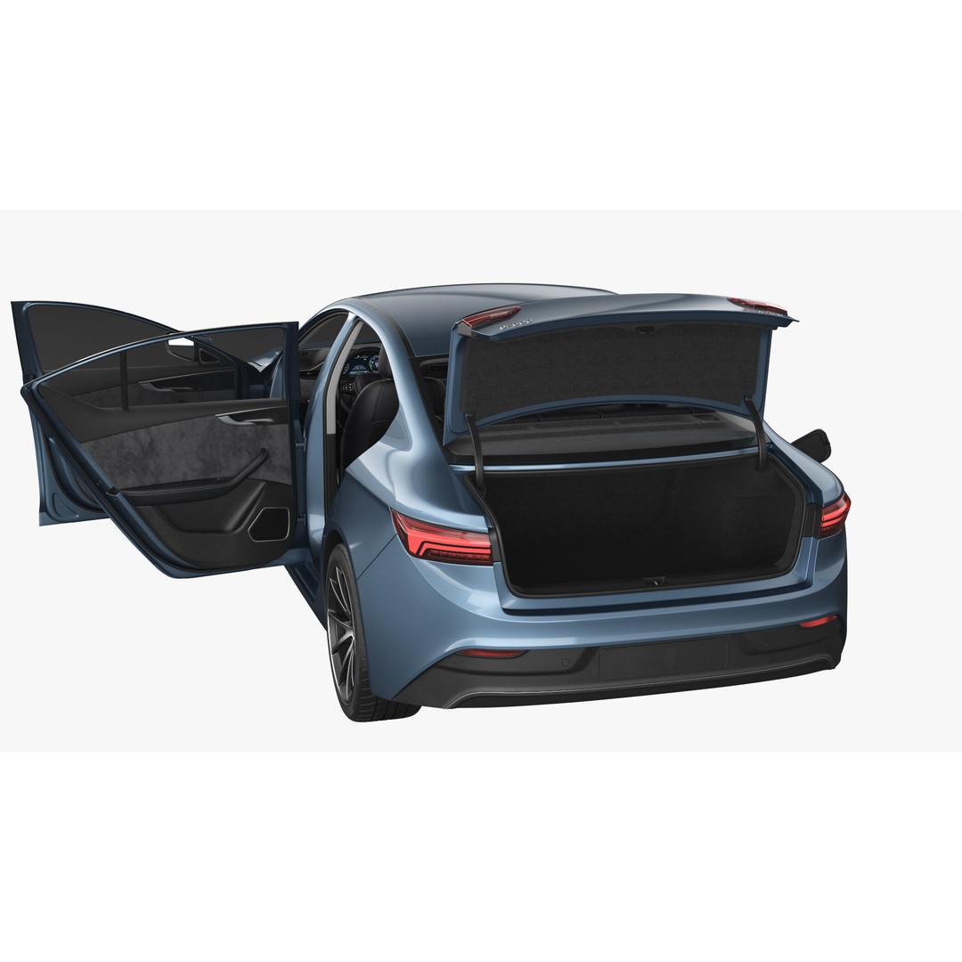 Generic Electric Car 3D Model – Subdivision Ready, FBX, Blender - View 19