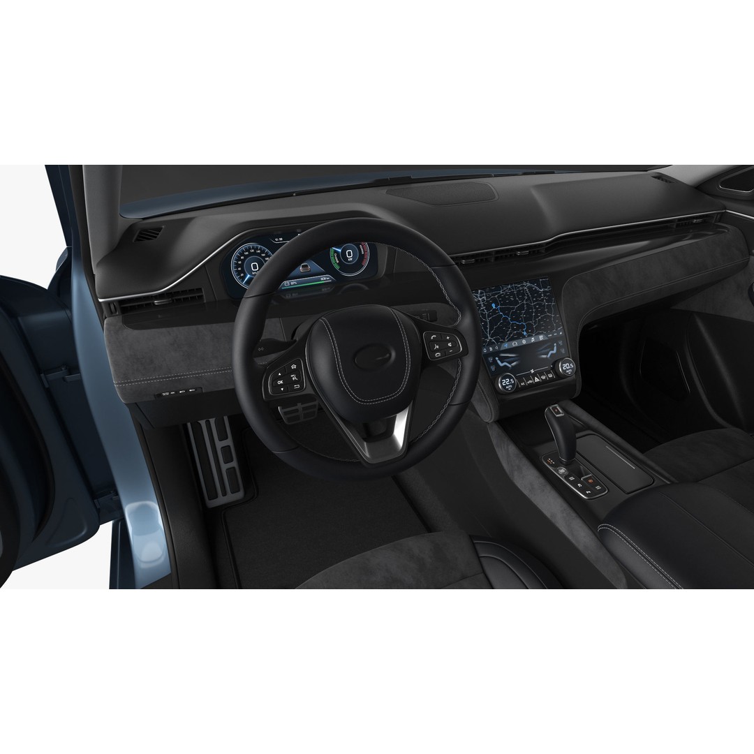 Generic Electric Car 3D Model – Subdivision Ready, FBX, Blender - View 25