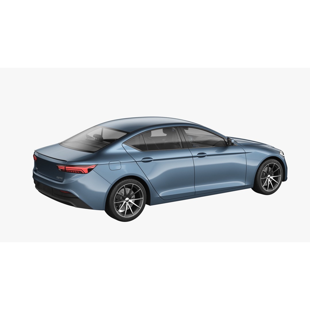 Generic Electric Car 3D Model – Subdivision Ready, FBX, Blender - View 5
