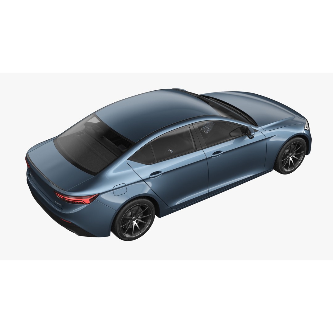 Generic Electric Car 3D Model – Subdivision Ready, FBX, Blender - View 8