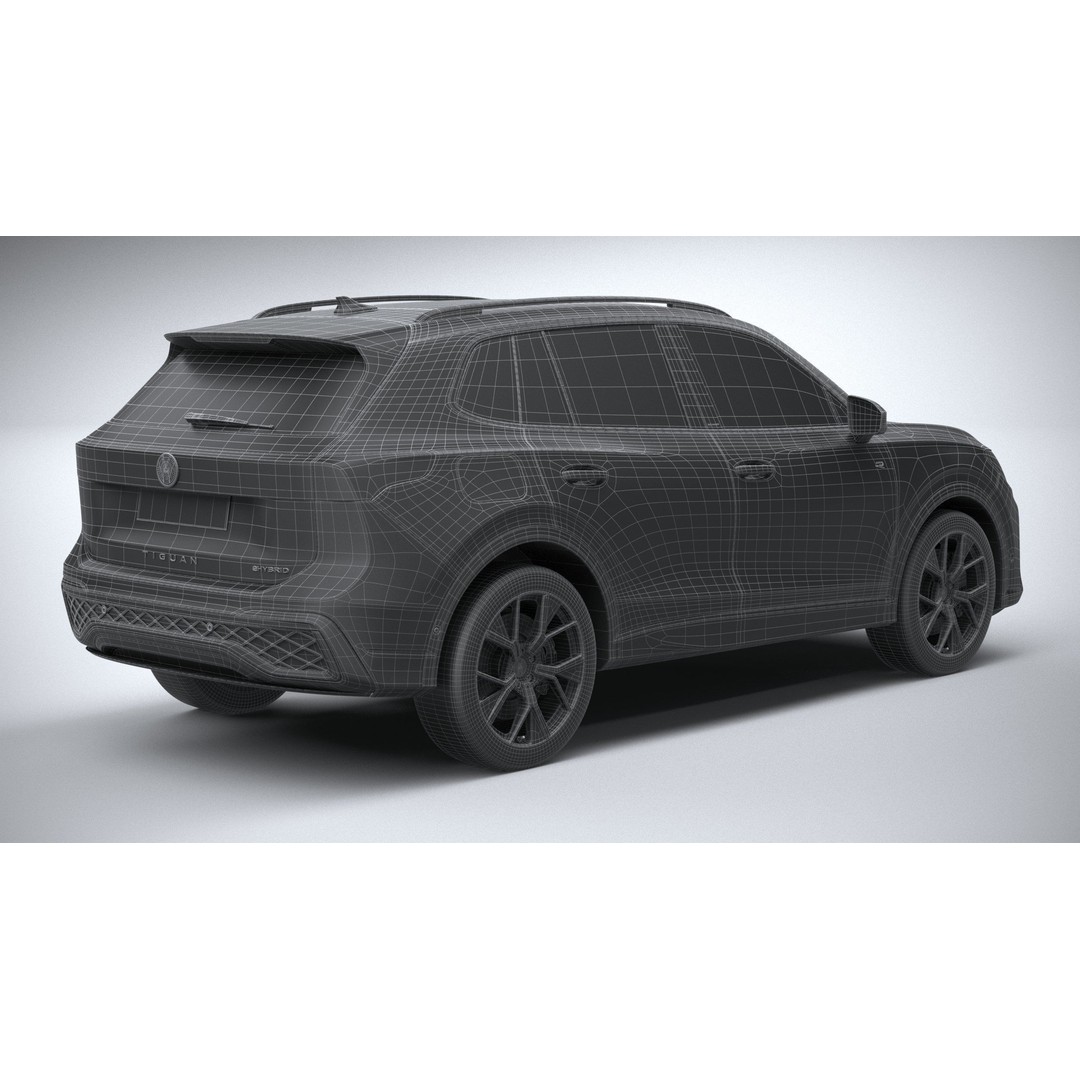 Volkswagen Tiguan R 2024 3D Model – High Poly SUV with VRAY and Corona Setups