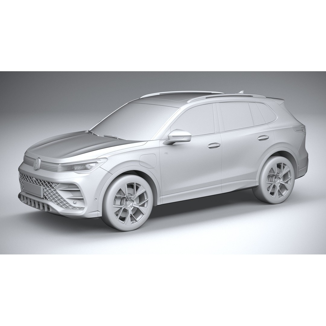 Volkswagen Tiguan R 2024 3D Model – High Poly SUV with VRAY and Corona Setups - View 21