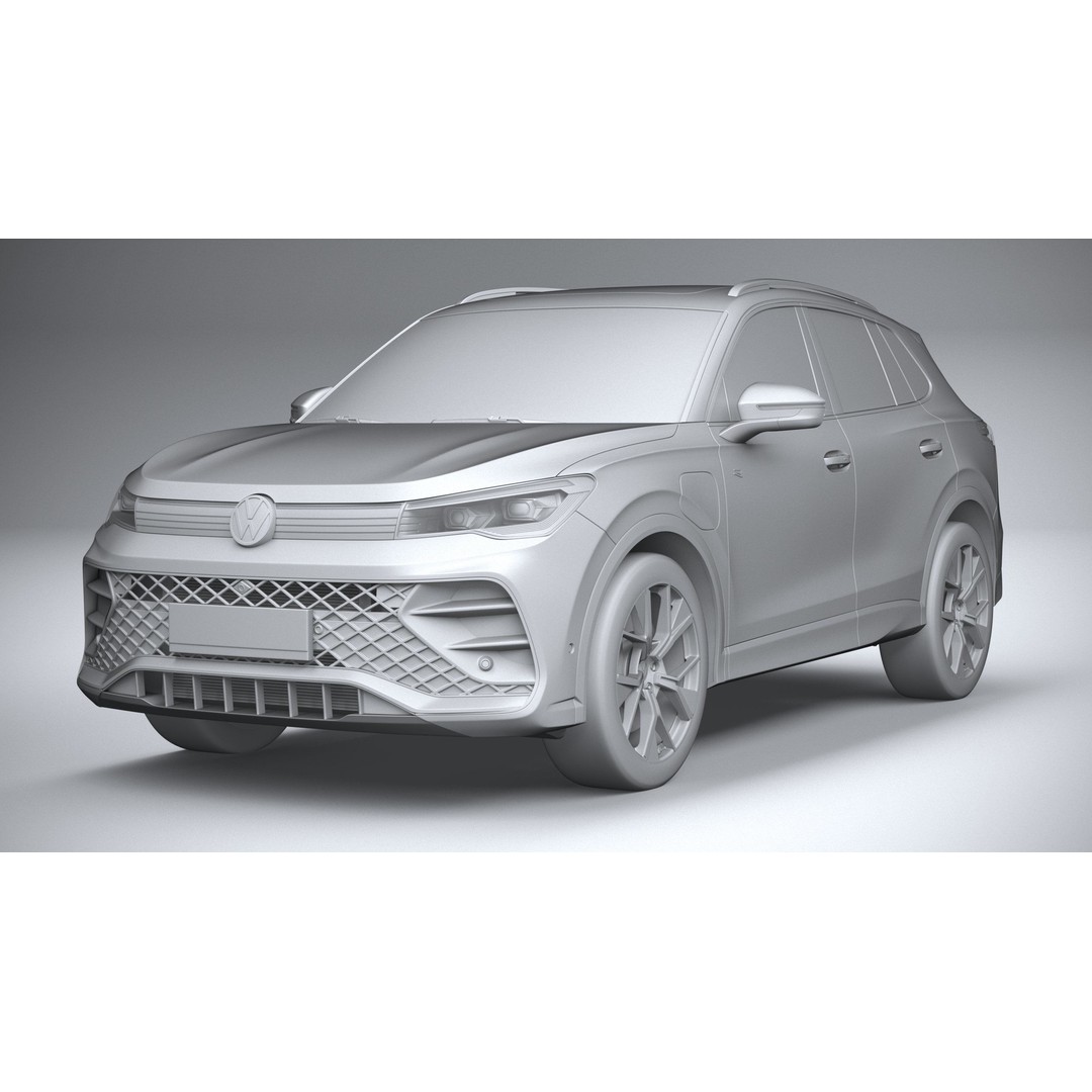 Volkswagen Tiguan R 2024 3D Model – High Poly SUV with VRAY and Corona Setups - View 22