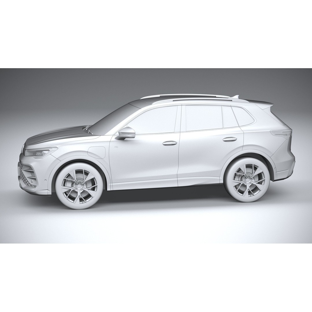 Volkswagen Tiguan R 2024 3D Model – High Poly SUV with VRAY and Corona Setups - View 24