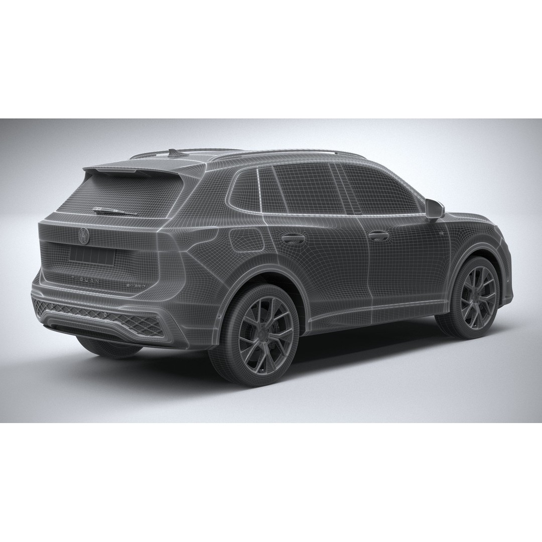 Volkswagen Tiguan R 2024 3D Model – High Poly SUV with VRAY and Corona Setups - View 29