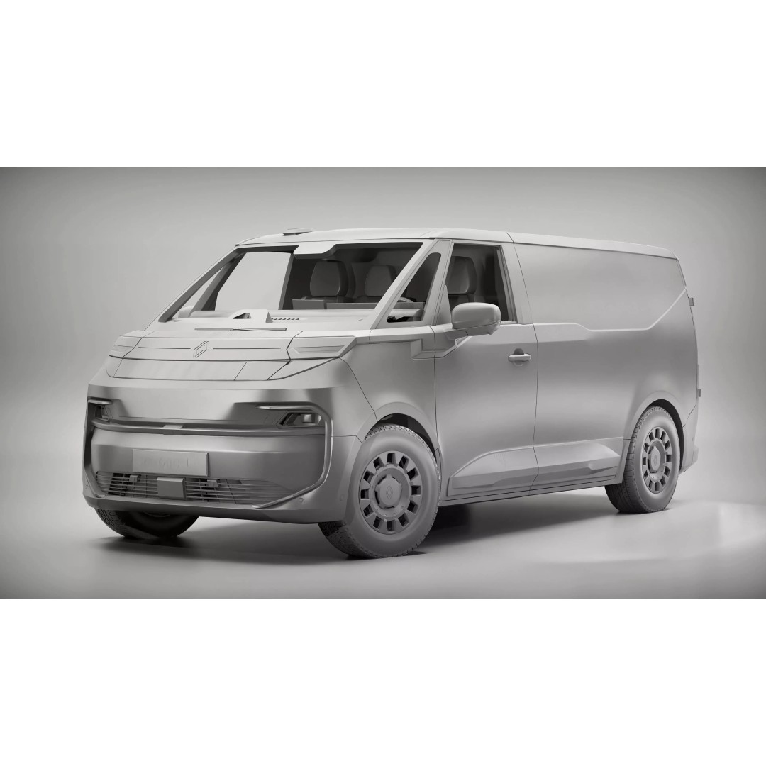 Renault Trafic E-Tech Electric Van 2026 3D Model – High Poly PBR Asset, FBX/OBJ - View 12