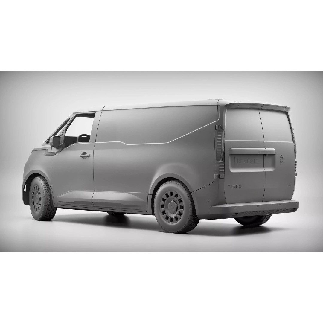 Renault Trafic E-Tech Electric Van 2026 3D Model – High Poly PBR Asset, FBX/OBJ - View 13