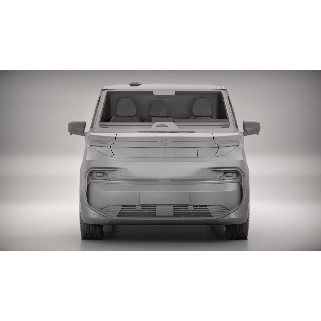 Renault Trafic E-Tech Electric Van 2026 3D Model – High Poly PBR Asset, FBX/OBJ - View 15