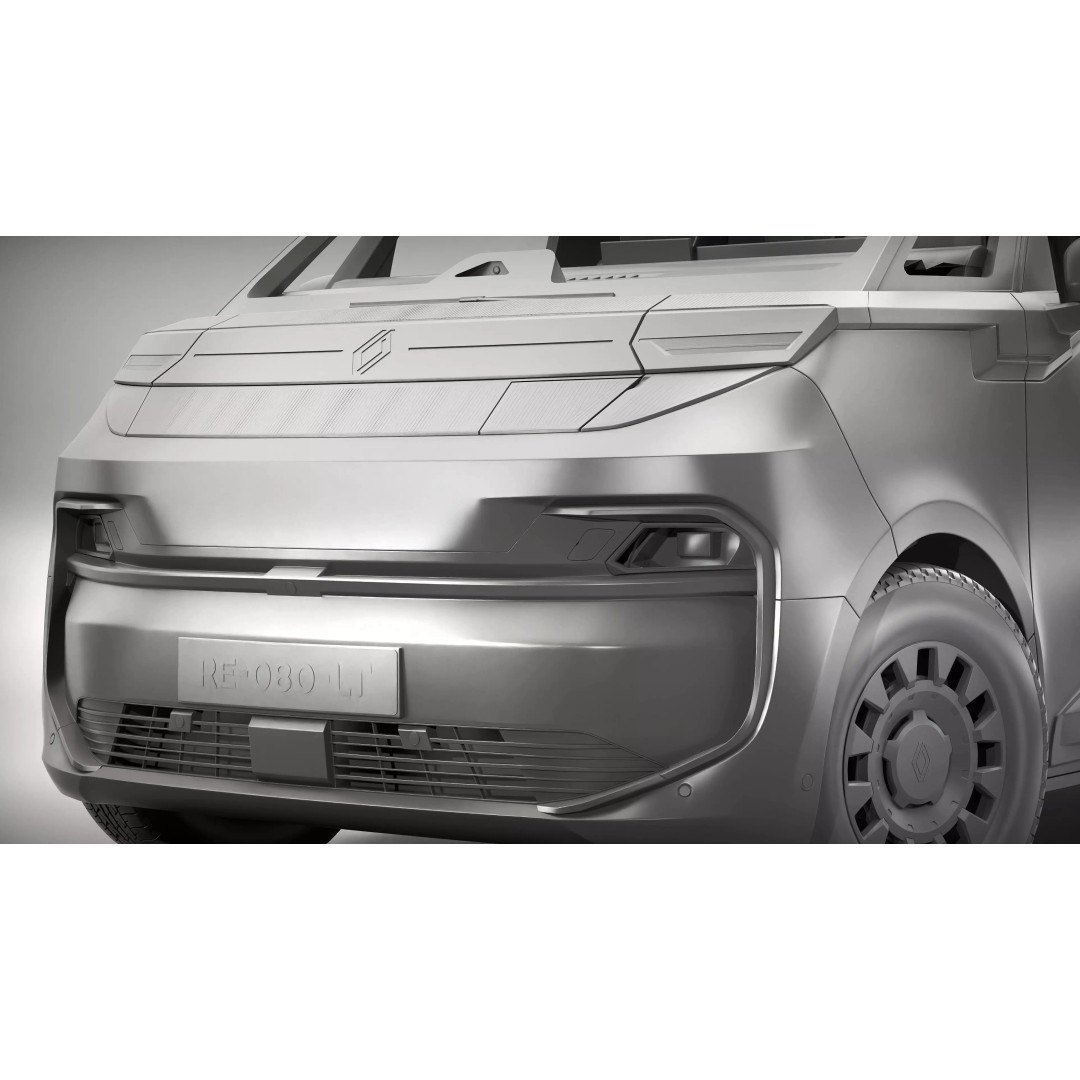 Renault Trafic E-Tech Electric Van 2026 3D Model – High Poly PBR Asset, FBX/OBJ - View 18