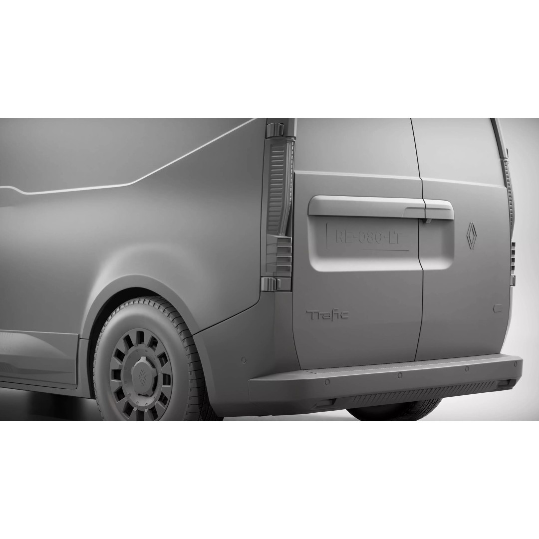 Renault Trafic E-Tech Electric Van 2026 3D Model – High Poly PBR Asset, FBX/OBJ - View 19