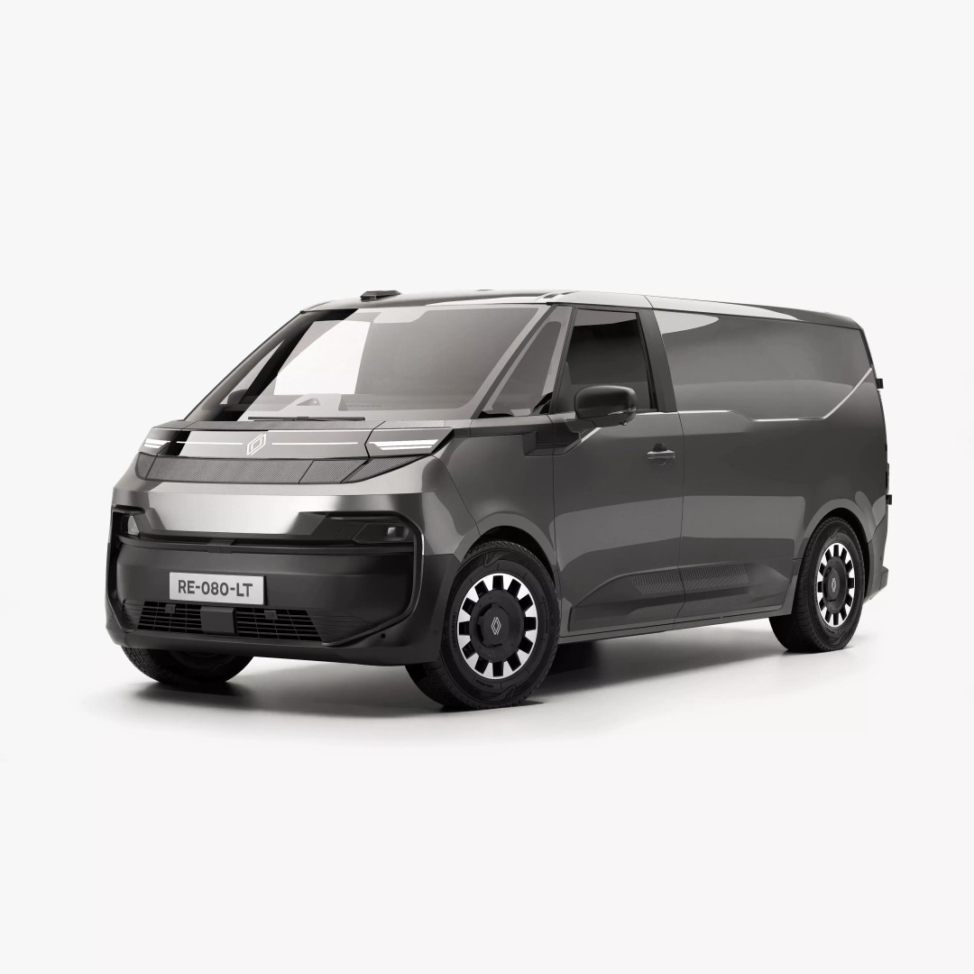 Renault Trafic E-Tech Electric Van 2026 3D Model – High Poly PBR Asset, FBX/OBJ - View 2