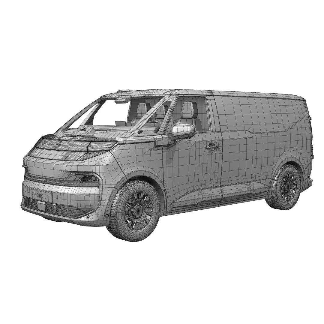 Renault Trafic E-Tech Electric Van 2026 3D Model – High Poly PBR Asset, FBX/OBJ - View 20