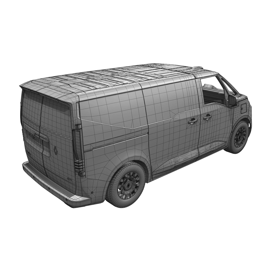 Renault Trafic E-Tech Electric Van 2026 3D Model – High Poly PBR Asset, FBX/OBJ - View 22