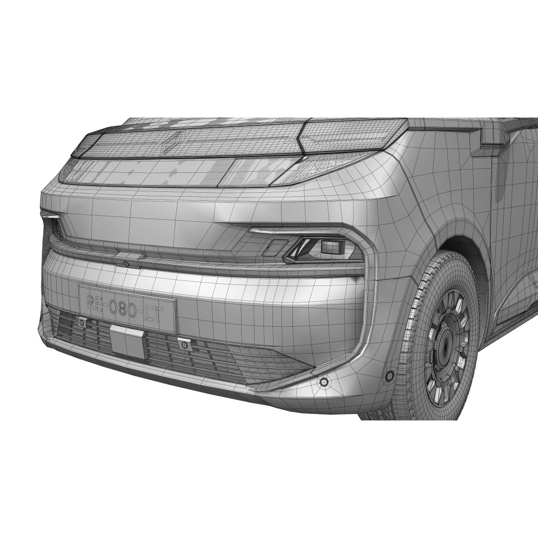 Renault Trafic E-Tech Electric Van 2026 3D Model – High Poly PBR Asset, FBX/OBJ - View 23