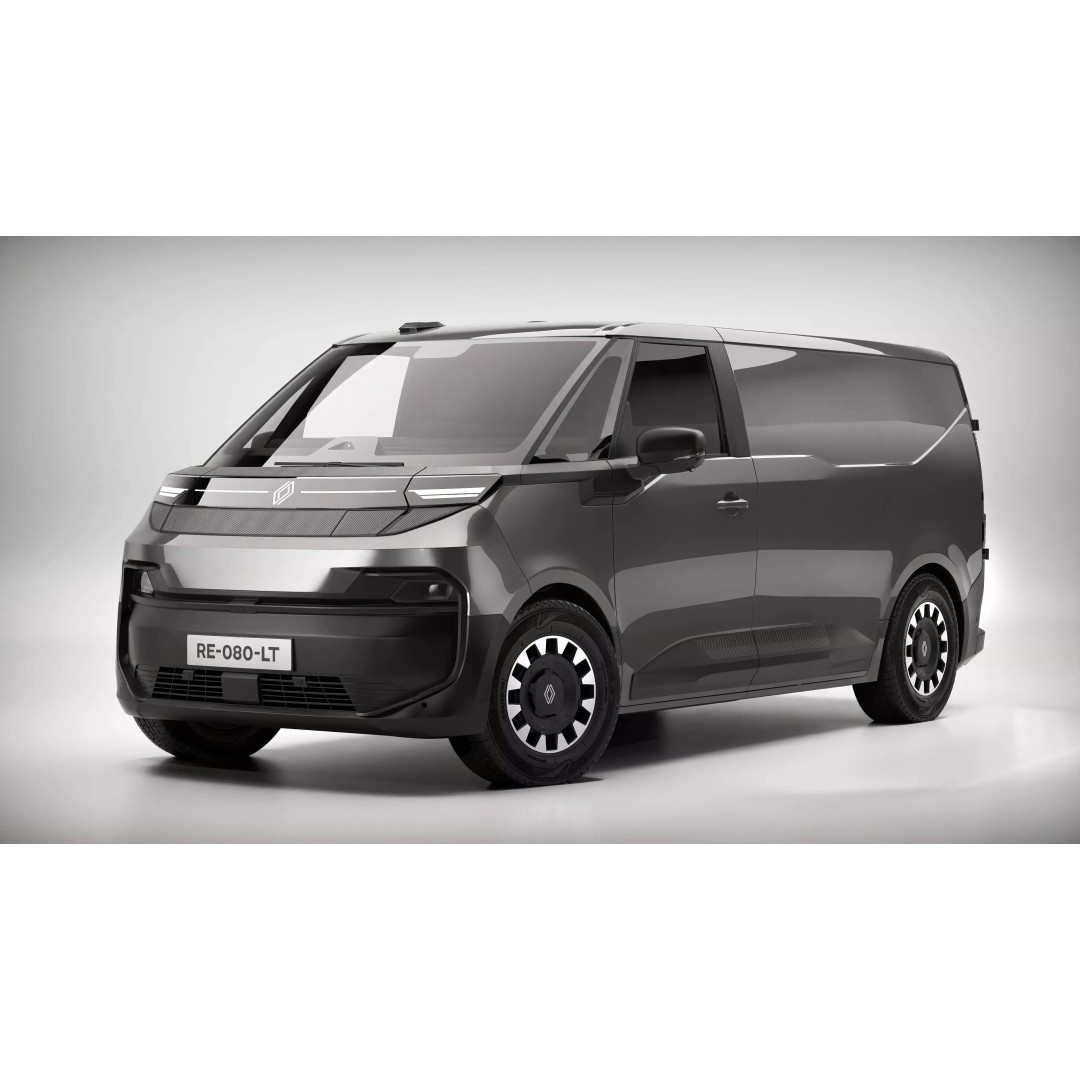 Renault Trafic E-Tech Electric Van 2026 3D Model – High Poly PBR Asset, FBX/OBJ - View 3