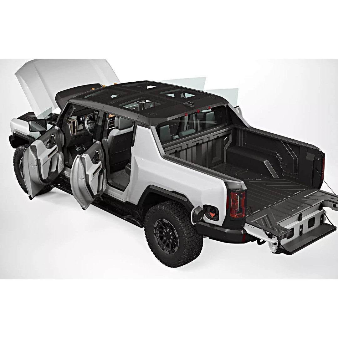 2022 GMC Hummer EV 3D Model – High Poly Game Asset, FBX & OBJ Formats - View 14