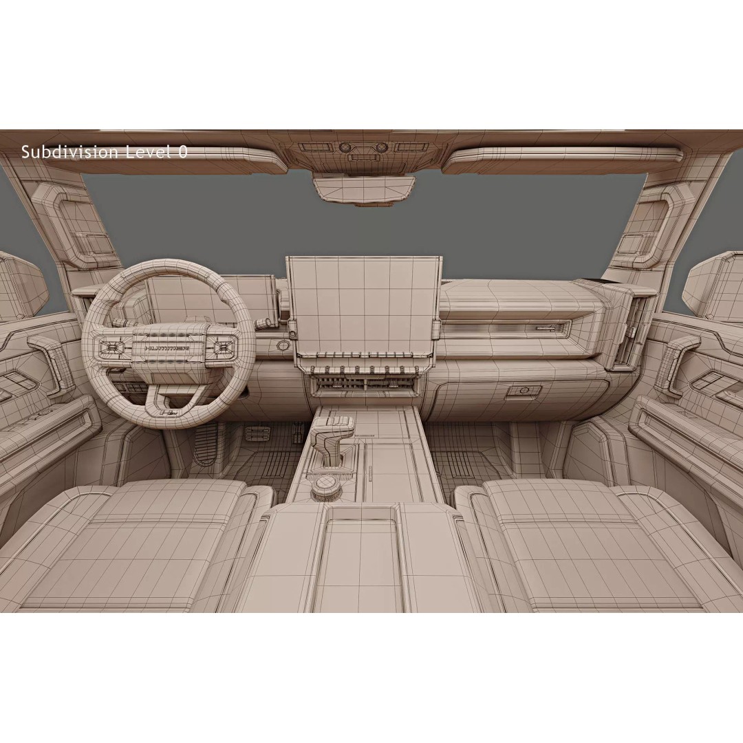 2022 GMC Hummer EV 3D Model – High Poly Game Asset, FBX & OBJ Formats - View 28