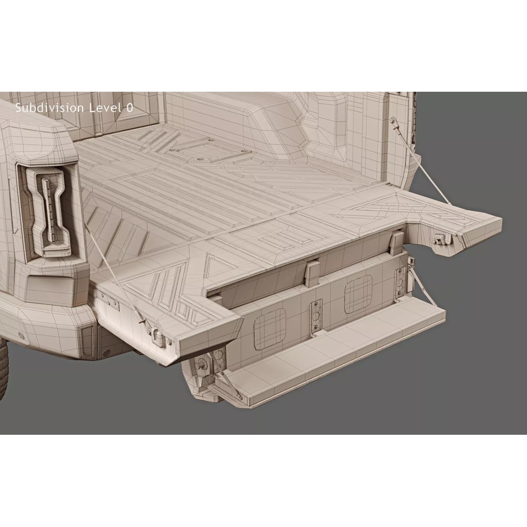 2022 GMC Hummer EV 3D Model – High Poly Game Asset, FBX & OBJ Formats - View 30