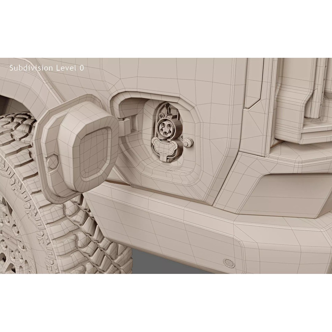 2022 GMC Hummer EV 3D Model – High Poly Game Asset, FBX & OBJ Formats - View 32