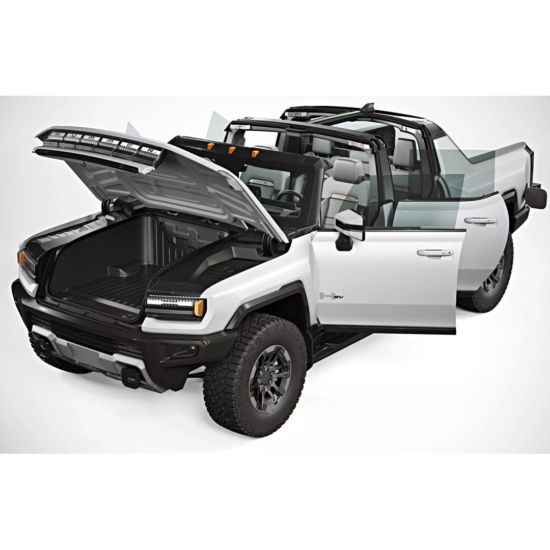 2022 GMC Hummer EV 3D Model – High Poly Game Asset, FBX & OBJ Formats - View 4