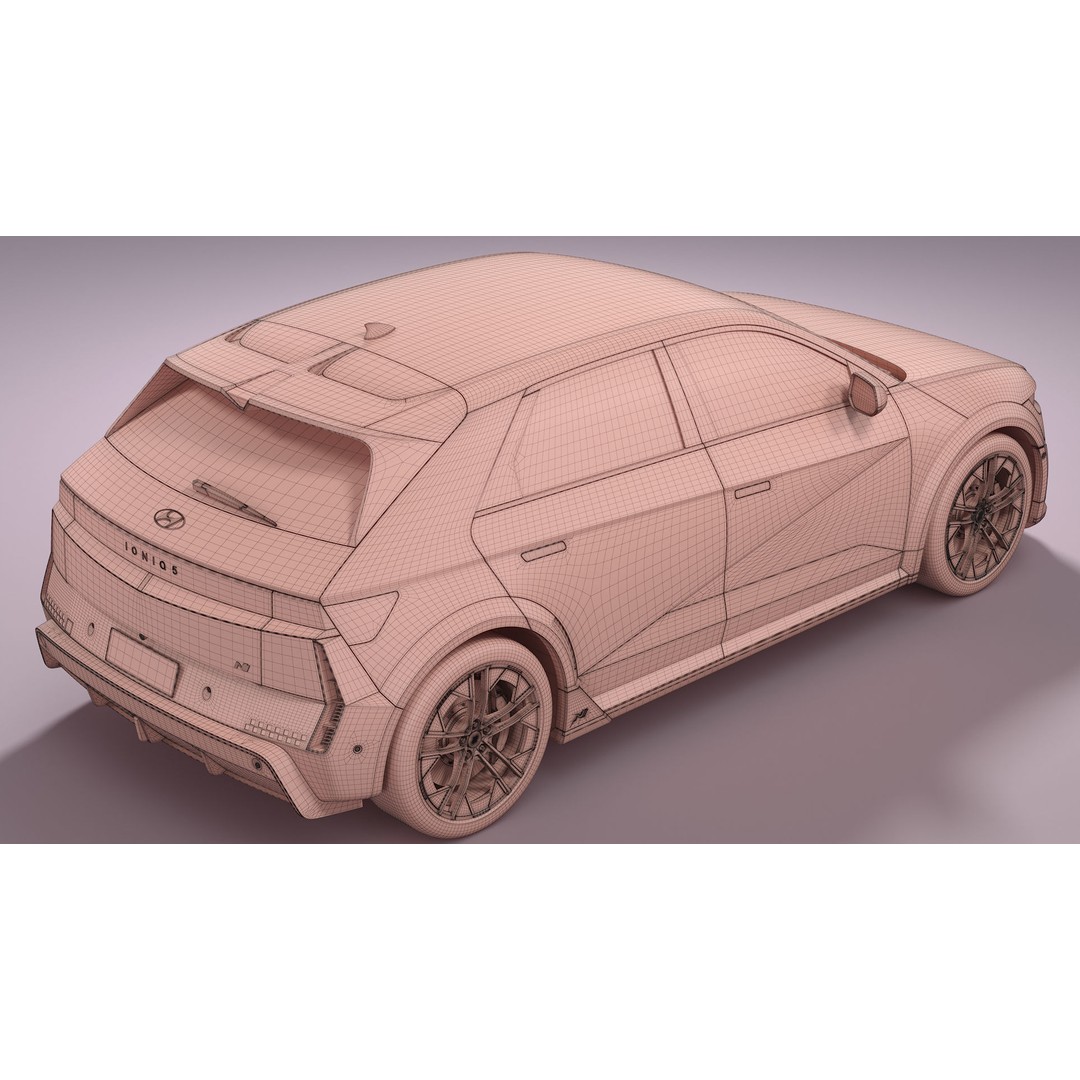 Hyundai Ioniq 5 N 2025 3D Model – High Poly SUV Asset, FBX, Blender