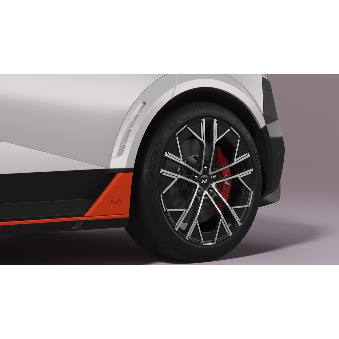 Hyundai Ioniq 5 N 2025 3D Model – High Poly SUV Asset, FBX, Blender - View 13