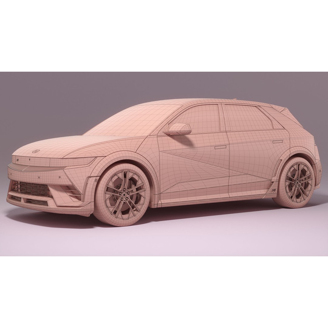 Hyundai Ioniq 5 N 2025 3D Model – High Poly SUV Asset, FBX, Blender - View 19