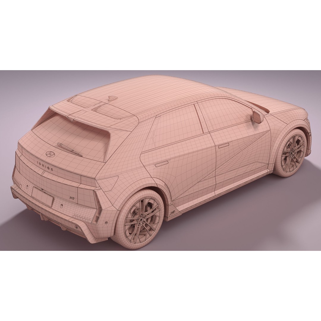 Hyundai Ioniq 5 N 2025 3D Model – High Poly SUV Asset, FBX, Blender - View 20