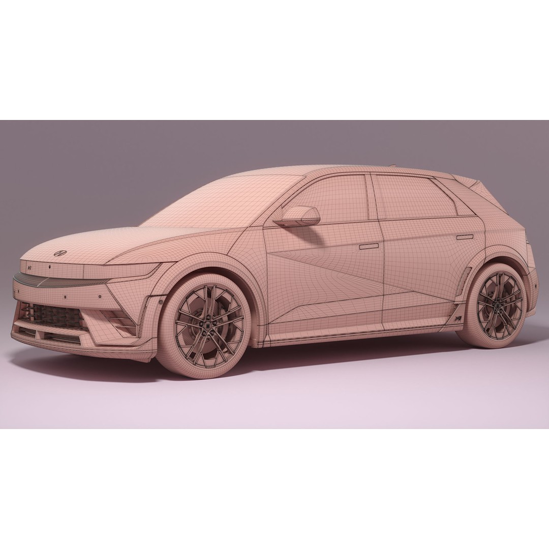 Hyundai Ioniq 5 N 2025 3D Model – High Poly SUV Asset, FBX, Blender - View 21