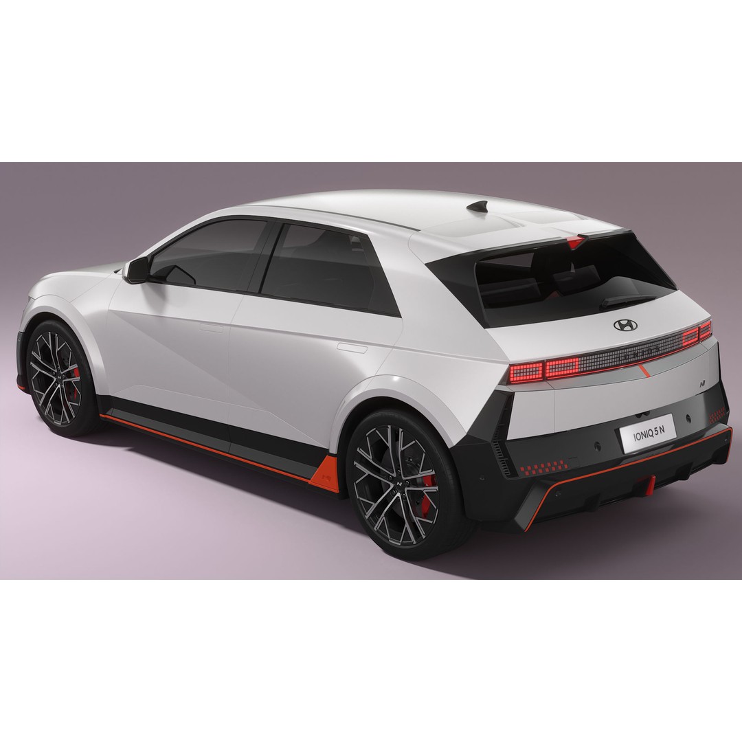 Hyundai Ioniq 5 N 2025 3D Model – High Poly SUV Asset, FBX, Blender - View 5