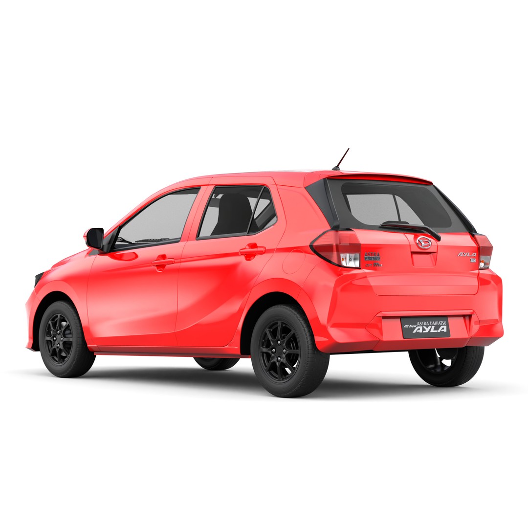 Daihatsu Ayla 2023 3D Model – Low Poly Game Asset, FBX, OBJ, Blender - View 4